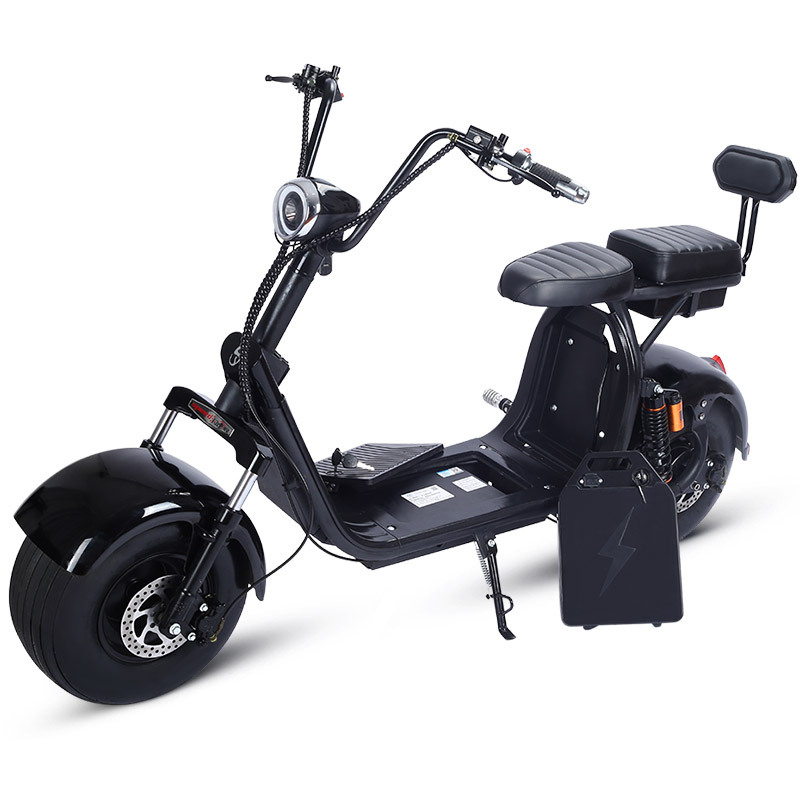  electric scooter citycoco 2 wheels with double seat and two replaceable battery